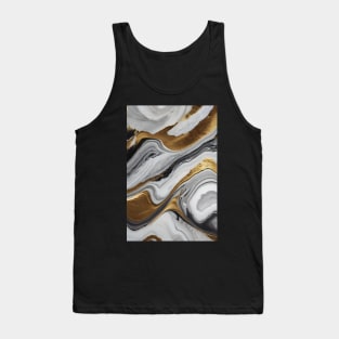 White golden marble design Tank Top